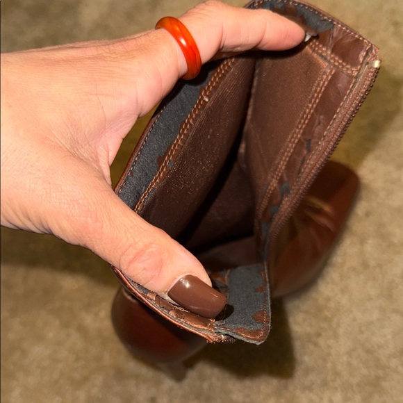 Elegant Chestnut Heeled Boots - Picture 7 of 8